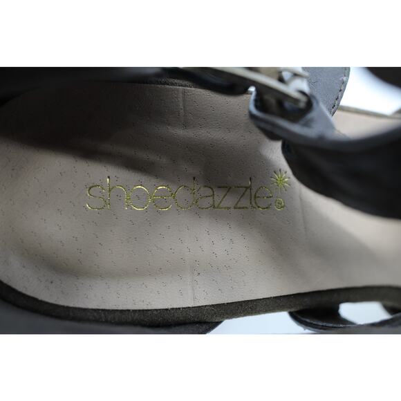 Shoe Dazzle Joyia buckle strap open toe block heel sandals 8.5 grunge whimsigoth - Picture 4 of 6